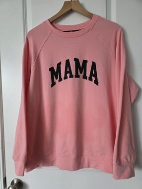 MAMA embroidered Crew Neck Sweatshirt Size XL
